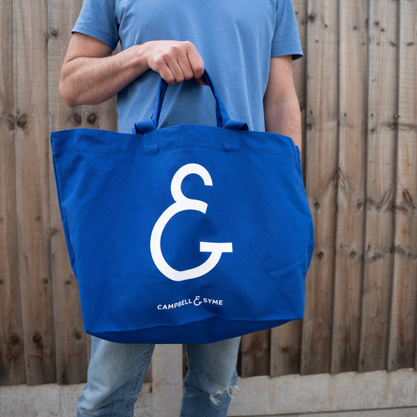 COTTON TOTE BAG BLUE