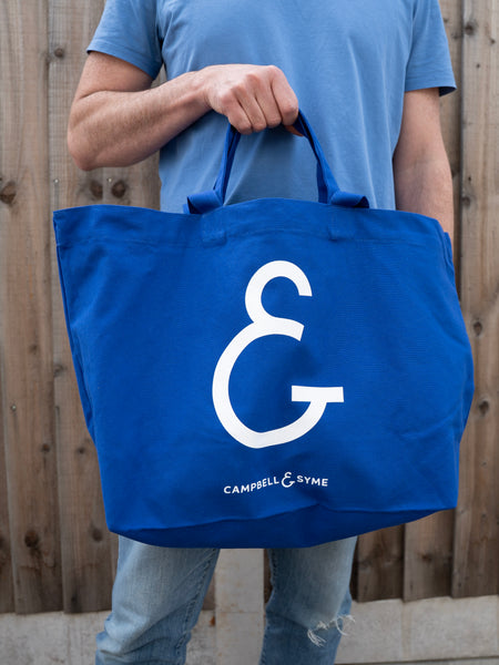 COTTON TOTE BAG BLUE