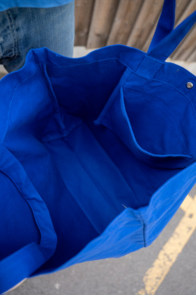 COTTON TOTE BAG BLUE